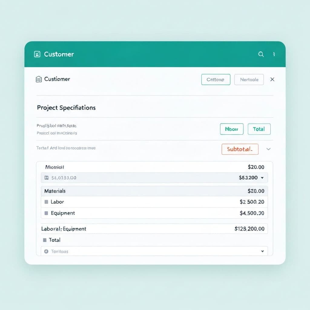 PathwiseCRM estimate creation interface